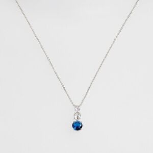 Nadri Silver and Blue Stone Necklace